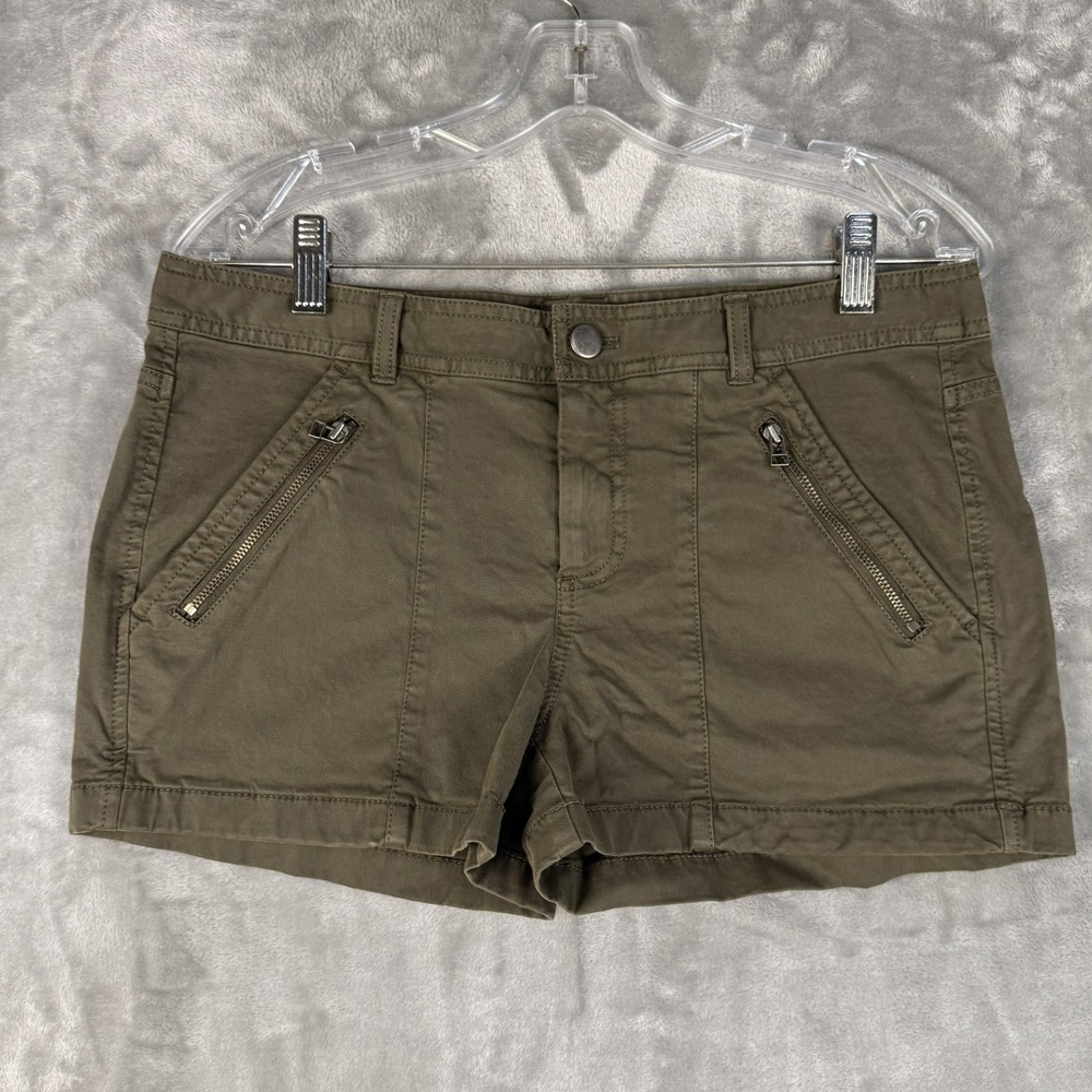 Hinge Olive Green Cargo Shorts Women's Size 6 Zipper Pockets Casual‎ Everyday